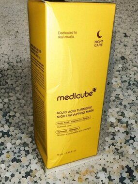 MEDICUBE Kojic Acid Turmeric Night Wrapping Mask 75ml + Brush Vitamin C Retinol